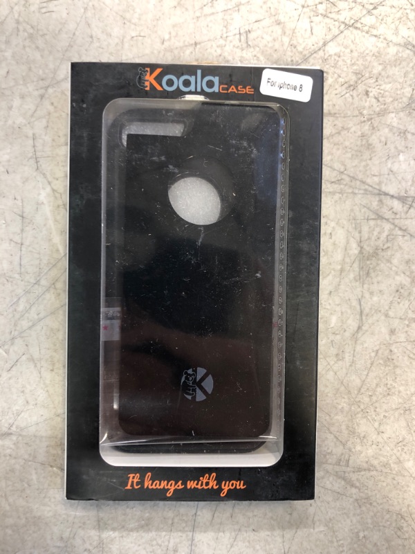 Photo 1 of Koala Stick Anywhere Phone Case – for iPhone 8 / 8s – Nano Suction Cups Stick to Flat & Smooth Surfaces to Defy Gravity – Hands-Free or Full Body Selfies & Videos – Easy-Clean & Anti-Scratch -Black