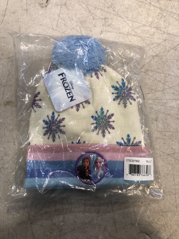 Photo 1 of Concept One Disney Frozen Knitted Winter Hat Beanie and Matching Gloves Set Multi