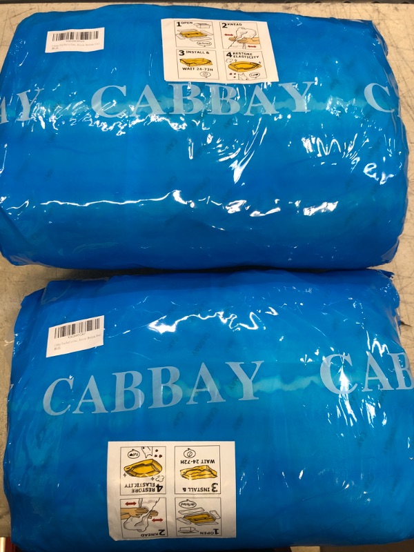 Photo 4 of [ TWO ] Cabbay Dog Bed for Small/Medium/Large Dog, Cat Bed pad with Machine Washable Removable Covers, Soft Pet Mat for Dog Cage, Square Durable Breathable Pet Bed with Anti-Slip Bottom (Medium, Blue) Medium blue