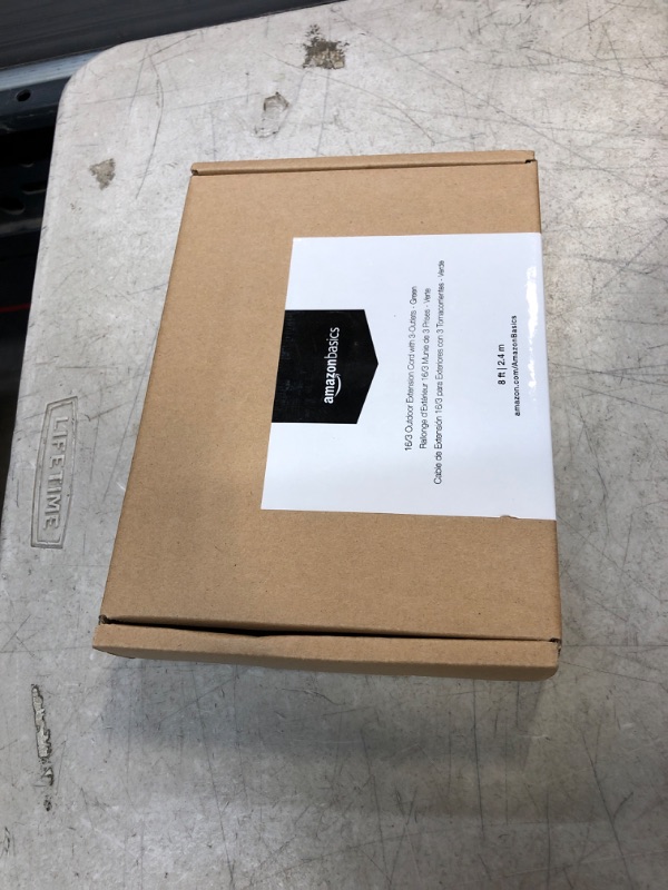 Photo 1 of Amazon Basics 8-Foot 3-Prong Vinyl Indoor/Outdoor Extension Cord with 3 Outlets - 13 Amps, 1625 Watts, 125 VAC - Green Green 8 ft Cord ** FACTORY SEALED 