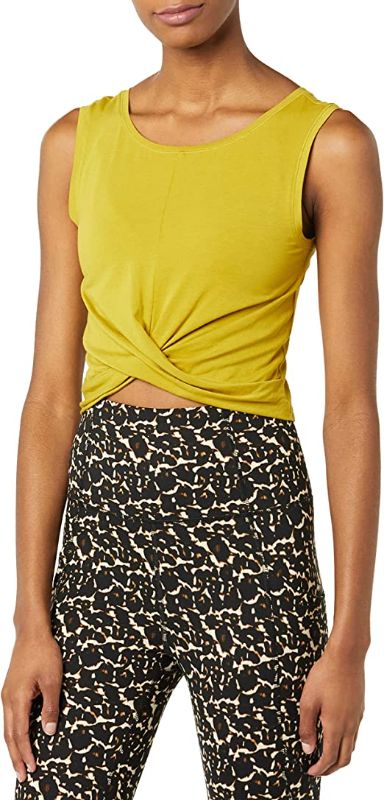 Photo 1 of Core 10 Women's Soft Cotton Knot Front Cropped Yoga Tank S