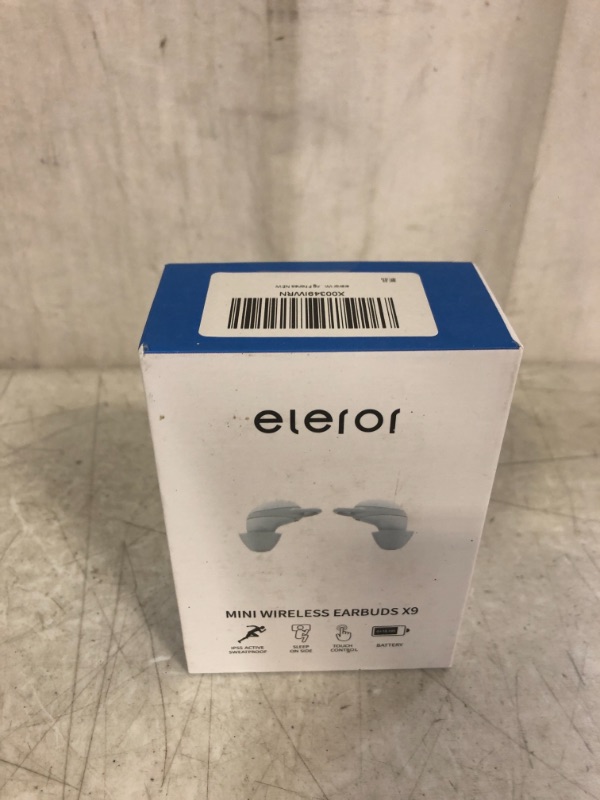 Photo 2 of eleror Mini Wireless Earbuds X9, Small Bluetooth Earphones Headset Streaming Music from Cellphone for Sleep on Side, Running, Workout, Travel, Handsfree for iPhone & Samsung Phones(Gray)-- Sealed