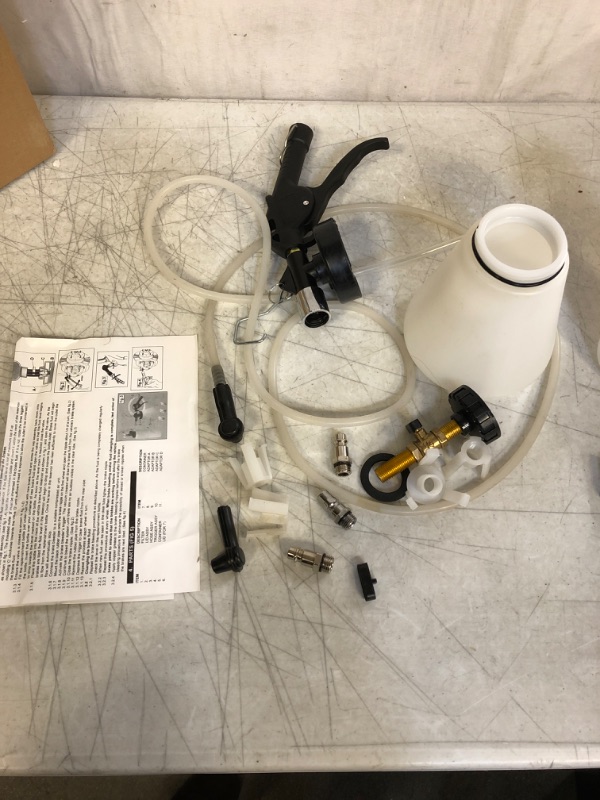 Photo 1 of Thorstone Pneumatic Brake Fluid Bleeder Tool Kit with Extractor and Refill Bottle | 1L Vacuum Brake Oil Change Set with Adapters, Plugs and Hose | Apply to Car, Truck, Motorcycle, 90-120PSI Pro