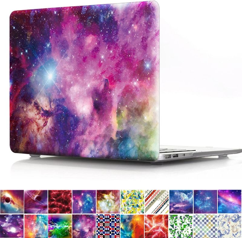 Photo 1 of MacBook Pro 13 Retina case, PapyHall Milky Way Galaxy Starry Sky Plastic Case Rubberized Hard Case Cover for MacBook Pro 13 inch with Retina Display Model: A1425/A1502 - Watercolor