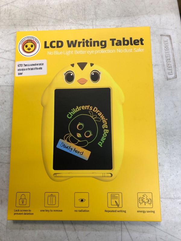 Photo 2 of LCD Writing Tablet for Toddler Kids Toys Christmas Gift - Doodle Board Gifts for Kids with 2 Stylus, Drawing Board Birthday Gifts, Erasable Drawing Tablets for Boys Girls 3 4 5 6 7 Years Old Yellow