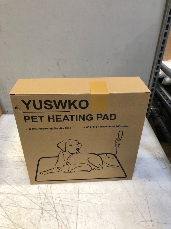 Photo 2 of Pet Heating Pad, Upgraded Temperature 86?-146? Adjustable Heated Dog Bed Indoor with Timer 4H-48H, Dog Heating Pads with Chew Resistant Cord - 35"X 24" Large Electric Animal Heat Pad, Auto Power Off XLarge (35"X 24"? Red