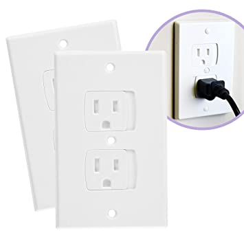 Photo 1 of 4ct - Ashtonbee Child Safety Plug Socket Covers, Plug Covers for Electrical Outlets, Electrical Safety Baby Products, White, Set of 2
