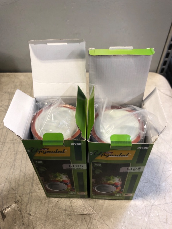 Photo 2 of 2ct - Ktmkpvl Canning Lids Regular Mouth 100-Count, Canning Jar Lids 2.68in, 100% Fit Ball & Kerr jars Airtight, Canning Lids Food Grade Material with Silicone Seals Rings, Upgrade Tinplate Ensure Not Deformed 100pack