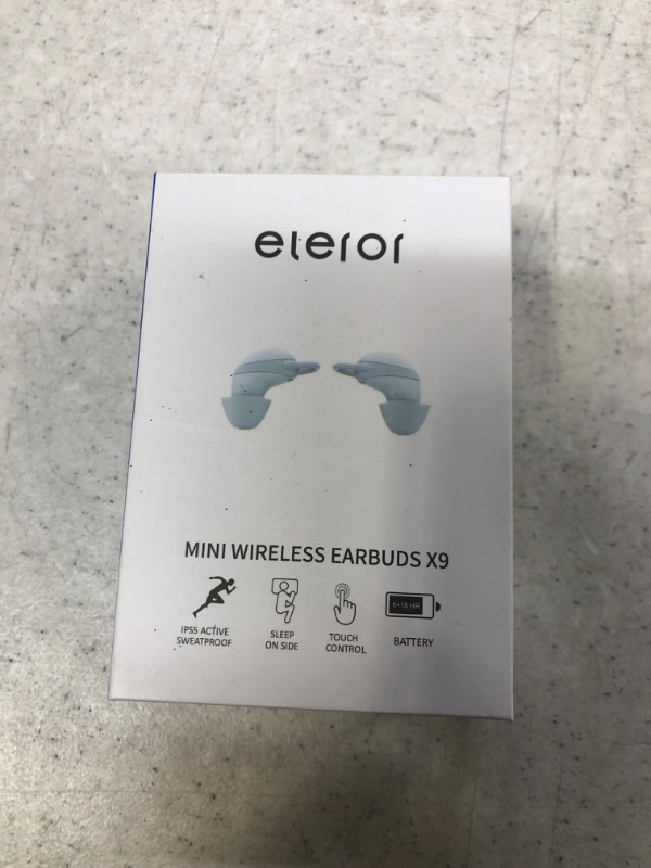 Photo 2 of eleror Mini Wireless Earbuds X9, Small Bluetooth Earphones Headset Streaming Music from Cellphone for Sleep on Side, Running, Workout, Travel, Handsfree for iPhone & Samsung Phones(Ivory)