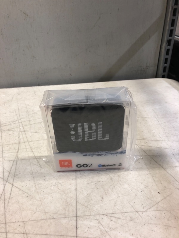 Photo 2 of JBL GO2 - Waterproof Ultra-Portable Bluetooth Speaker - Black & Go 3: Portable Speaker with Bluetooth, Builtin Battery, Waterproof and Dustproof Feature Blue JBLGO3BLUAM Black Speaker + Portable Speaker