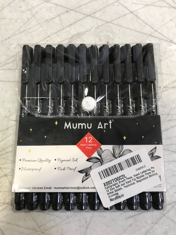 Photo 2 of Calligraphy Brush Pens, Hand Lettering Pens, 12 Size Soft and Hard Tip Marker Pens for Artist Sketch, Technical, Beginners Writing and Drawing