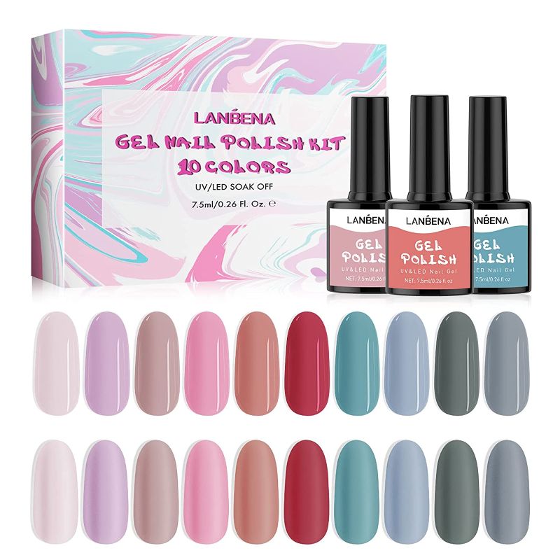 Photo 1 of 10 Pc Macaroon Gel Nail Polish Kit 
