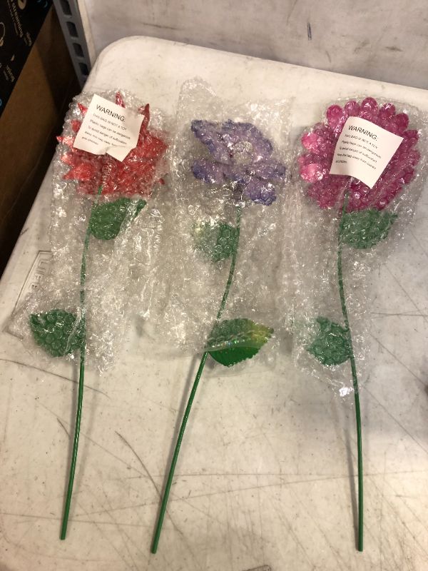 Photo 1 of 3 Pack Flower Garden Stakes Decor
