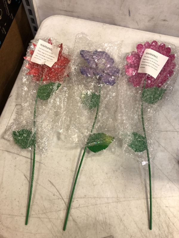 Photo 3 of 3 Pack Flower Garden Stakes Decor