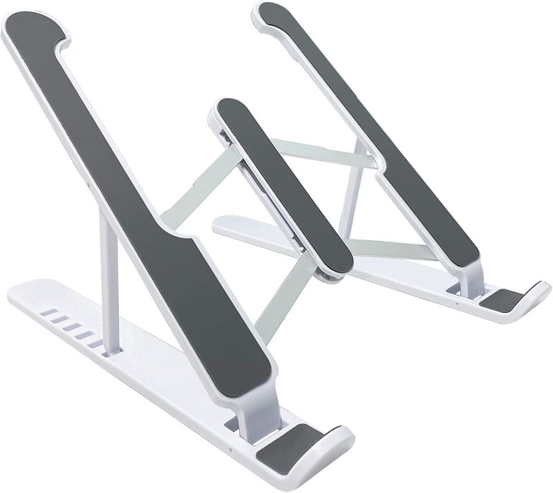 Photo 1 of Adjustable Laptop Stand for Desk, Portable Computer Stand Laptop Riser for Desk, (White)
