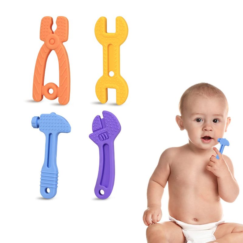 Photo 1 of Baby Teething Toys Teethers for Babies 3-12 Months, Freezer BPA Free Silicone Baby Chew Toys for  Teething Relief
