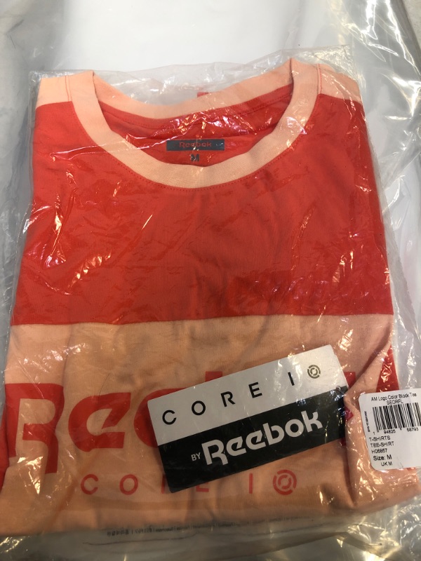 Photo 2 of Core 10 by Reebok Women's Lightweight Short-Sleeve Logo Tee SIZE Medium Semi Orange Flare