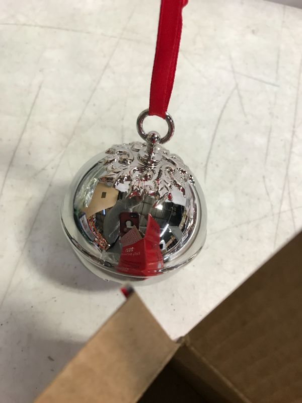 Photo 3 of  Sleigh Bell 2021 Ornament - Silver Engraved 2021-7th Annual Edition
