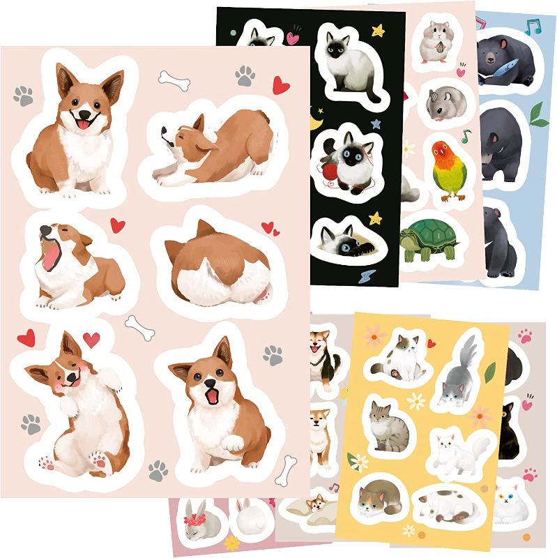 Photo 1 of 2 Pack of  56PCS Cute Animal Stickers 