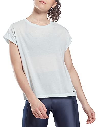 Photo 1 of Core 10 by Reebok Women's Open Back Tee, Chalk Blue, X-Small
