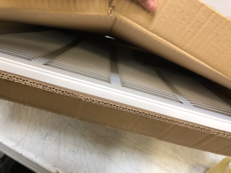 Photo 1 of 20"W x 20"H [Duct Opening Measurements] Steel Return Air Filter Grille [Removable Door] for 1-inch Filters | Vent Cover Grill, White | Outer Dimensions: 22 5/8"W X 22 5/8"H for 20x20 Duct Opening Duct Opening style: 20 Inchx20 Inch
