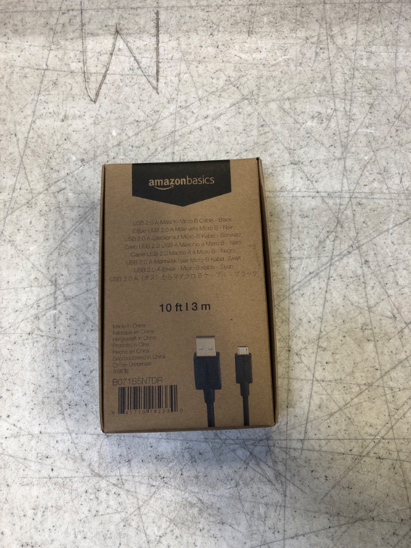 Photo 2 of Amazon Basics USB 2.0 A-Male to Micro B Cable, 10 feet, Black
