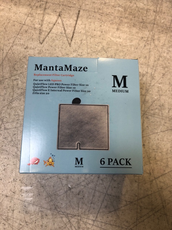 Photo 1 of MantaMaze 4/6/15 Pack Extra Small Filter Cartridges for Aqueon QuietFlow E Internal Power Filter Size 3 - Extra Small Replacement Filter Cartridges for Aqueon (XS-4 Pack) Extra Small - 4 Pack