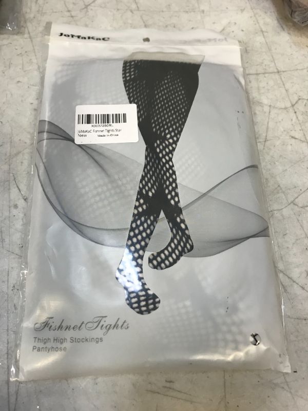 Photo 1 of JoMaKaC Women's High Waisted Tights Fishnet Stockings Thigh High Pantyhose Black Star One Size