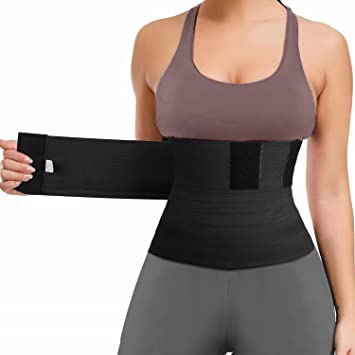 Photo 1 of 6m 13cm Long Waist Trainer Tape for Women Lower Belly Fat with Loop - Plus Size Snatch Me Up Bandage Wrap for Women Waist Wraps for Stomach Wraps Belly Wrap Waste Trainers Black