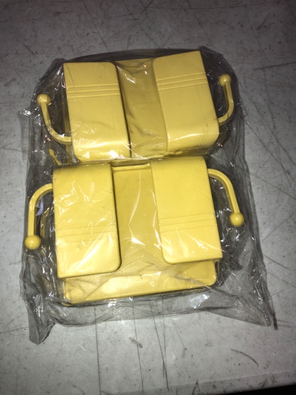 Photo 2 of 4 pieces Wall Mount Phone Holder Adhesive Wall Beside Organizer Storage Box Plastic with Hooks Remote Control Phone Brackets Holder Charging Phone Stand for Bedroom Living Room Bathroom(Yellow)