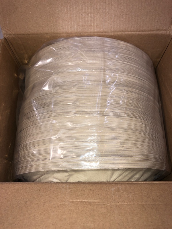 Photo 2 of  150 Pack Paper Plates 9 inch 100% Compostable Plates Heavy-Duty Disposable Paper Plates Bagasse Natural Biodegradable Eco-Friendly Sugarcane Plates