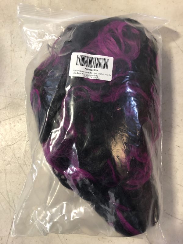 Photo 2 of QACCF Women Halloween Costume Wig Long Braid Purple Plus Size Women Witch Spirit Halloween Wig