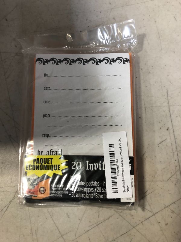 Photo 3 of Be Afraid Halloween Invitations Value Pack 20ct