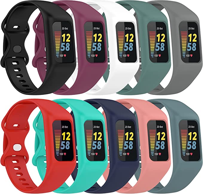 Photo 1 of 10 Pack Bands Compatible with Fitbit Charge 5 Band