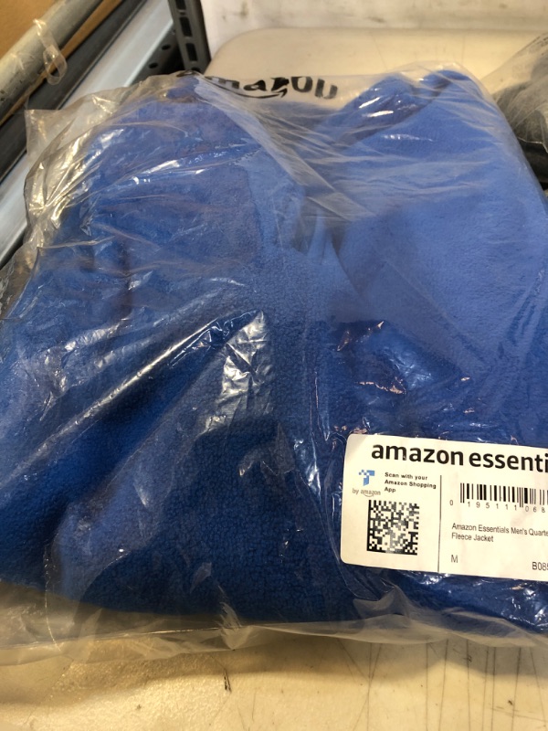 Photo 1 of Amazon Essentials Men's Quarter-Zip Polar Fleece Jacket Polyester Cobalt Blue Medium