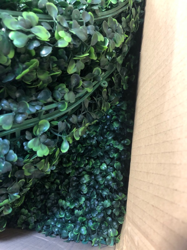 Photo 5 of 20" x 20" Boxwood Panels,Grass Wall Panels, 400 Stitches Greenery Backdrop, UV-Protection Green Wall Decor, Boxwood Hedge Grass Wall Hedge Wall Outdoor Indoor Wall Decor -- 8 COUNT --