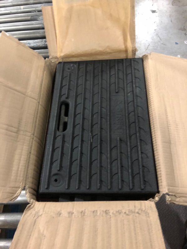 Photo 2 of 4" Inch Driveway Curb Ramp, Heavy Duty Rubber Ramps Perfect for Sidewalk, Low Cars, Curb Ramps for Motorhome, Truck, Shed Ramps, Pets & Wheelchair Threshold Ramp (4" Pack of 2)