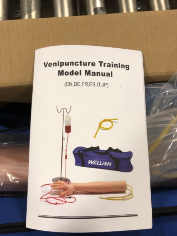 Photo 3 of WELLiSH IV Practice Arm Infusion Model, Venipuncture Training Model Phlebotomy Practice Kit Injection Blood Drawing Model