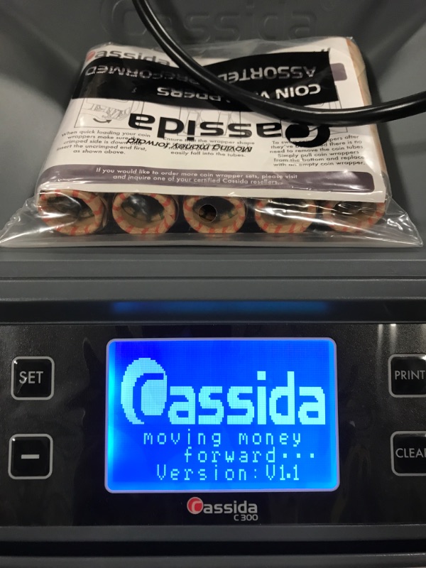 Photo 4 of Cassida C300 Professional USD Coin Counter, Sorter and Wrapper/Roller | 35% Faster Wrapping Coins with Quickload Technology | 300 Coins/Minute | Printing-Compatible | Includes 5 Wrapper Sets