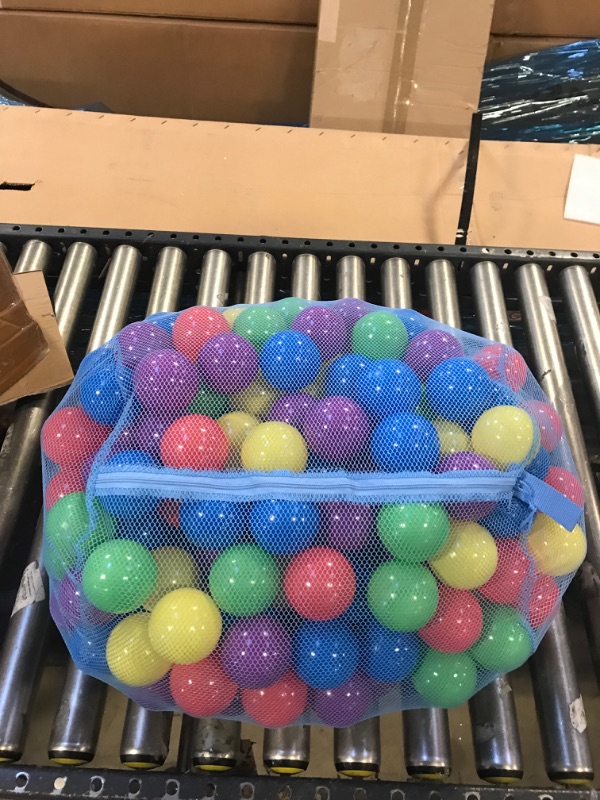 Photo 2 of 200 Ball Pit Balls for Kids – Plastic Ball Refill Pack for Kids | Phthalate and BPA Free Non-Toxic Plastic Ball Pack | Reusable Storage Bag with Zipper – Sunny Days Entertainment