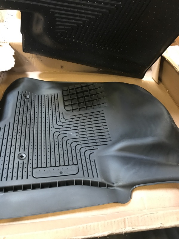 Photo 2 of Husky Liners Weatherbeater Series | Front & 2nd Seat Floor Liners - Black | 94021 | Fits 2019-2022 Chevrolet Silverado/ GMC Sierra 1500 Crew Cab New Body w/ Carpeted Factory Storage Box 3 Pcs