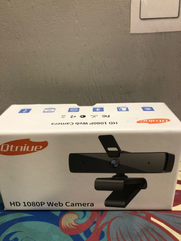 Photo 2 of Qtniue Webcam with Microphone and Privacy Cover, FHD Webcam 1080p, Desktop or Laptop and Smart TV USB Camera for Video Calling, Stereo Streaming and Online Classes 30FPS