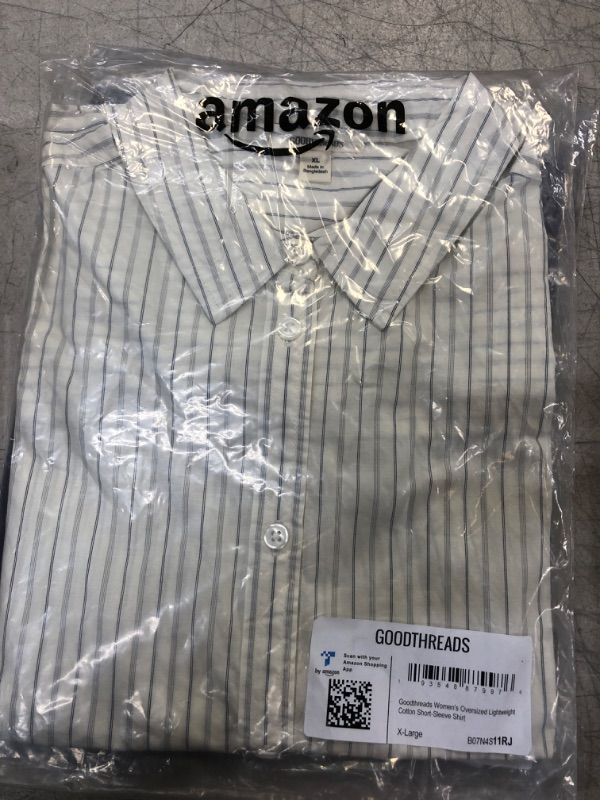 Photo 2 of Amazon Brand - Goodthreads Women's Oversized Lightweight Cotton Short-Sleeve Shirt