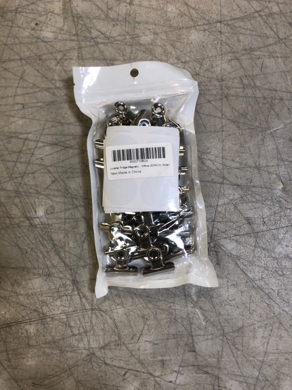 Photo 1 of 22Pack Magnetic Clips Powerful Magnet Clips Heavy Duty Fridge Magnets Refrigerator Magnets for Whiteboard Metal Clips Memo Note Clips Great for Decorating Kitchen & Home and Office Silver 22 Pack