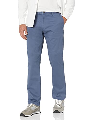 Photo 1 of Goodthreads Men's Straight-Fit Washed Comfort Stretch Chino Pant, Denim, 42W X 28L
