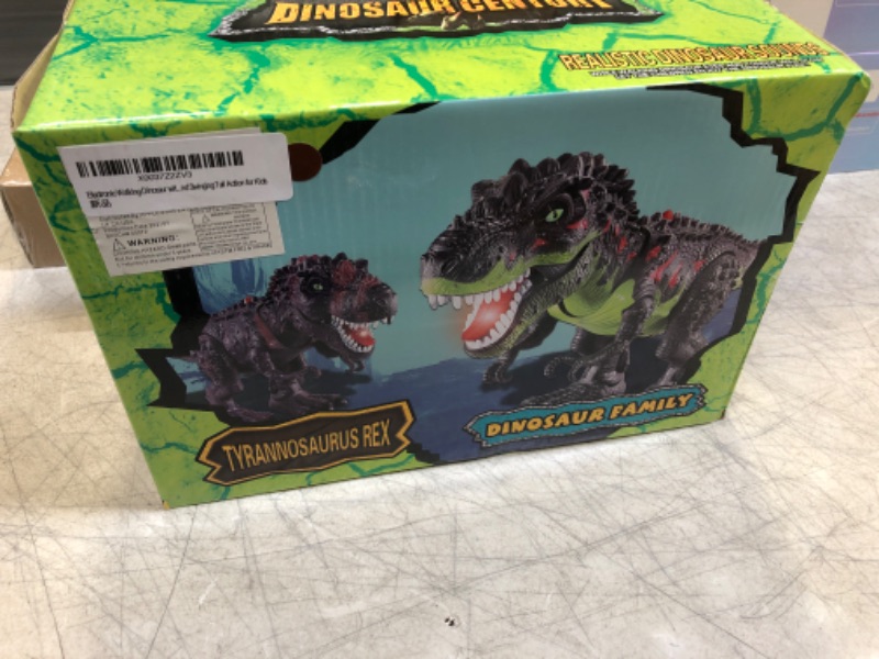 Photo 1 of Electronic Walking Dinosaur with LED Light, Realistic T-Rex Dinosaur Toy with Light Up, Sound, Walking Motion and Swinging Tail Action for Kids