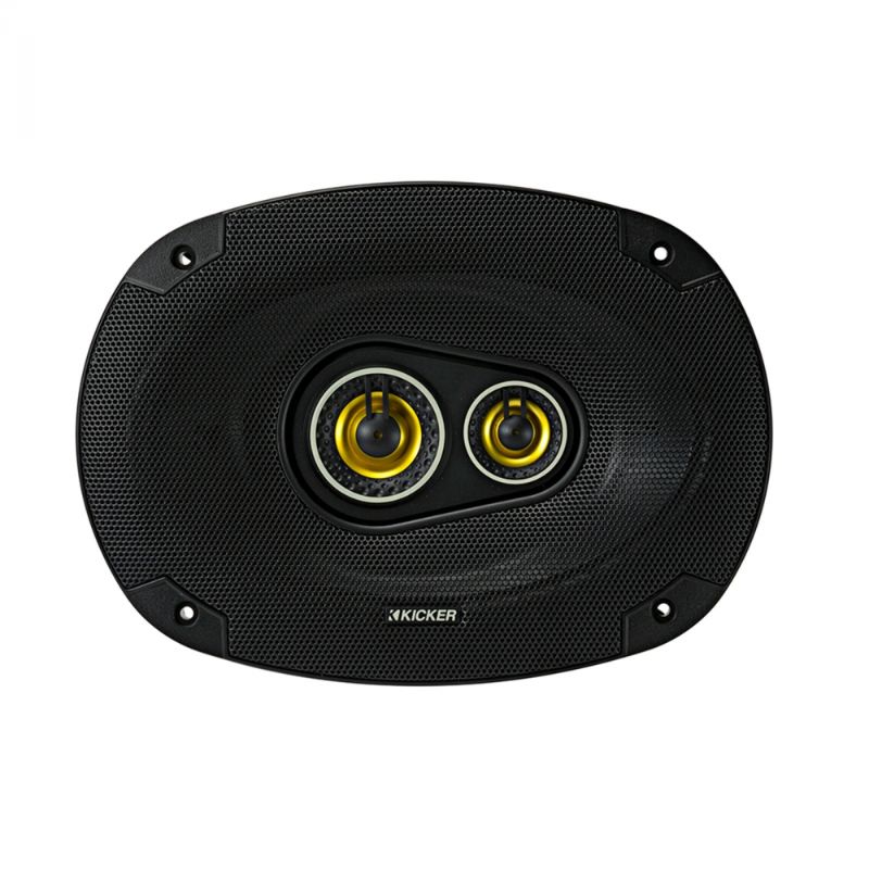 Photo 1 of KICKER - CS Series 6" x 9" 3-Way Car Speakers with Polypropylene Cones (Pair) - Yellow/Black
