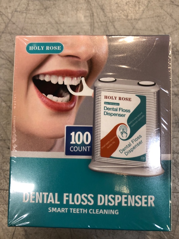 Photo 2 of Dental Floss Dispenser,with 100 Count Adults for Floss Sticks,Holy Rose Dental Floss Picks, Container Flossers Sealed Storage,No Fragrance Smell,More Hygienic - FACTORY SEALED