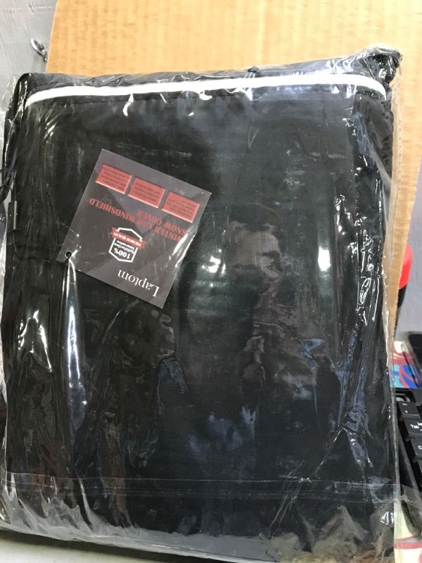 Photo 1 of Laptom Pro [Upgrade] Windshield Snow Cover, Extra Large & 3-Layer Thick Fits Any Car Truck SUV Van, Straps Magnets Double Fixed Design Windproof Outdoor Window Covers, Keeps Ice Off, Black
