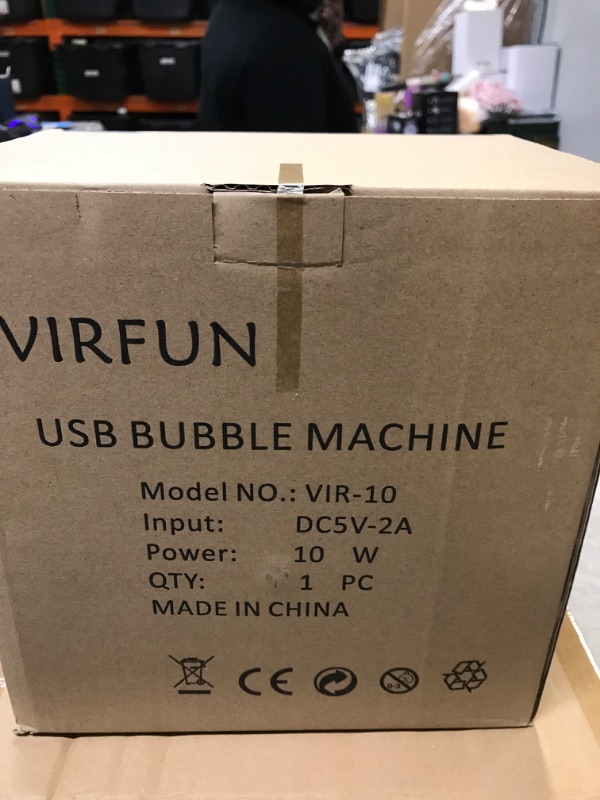 Photo 2 of Automatic Bubble Machine, VIRFUN Professional Durable Metal Bubble Blower Machine for Kids Toddlers, Operated by USB Plug or Batteries Bubble Toys for Indoor Outdoor Birthday Party Wedding